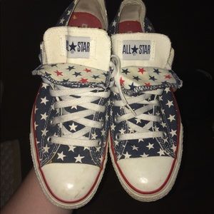 Converse All Star Star Low Tops- Double Tongue